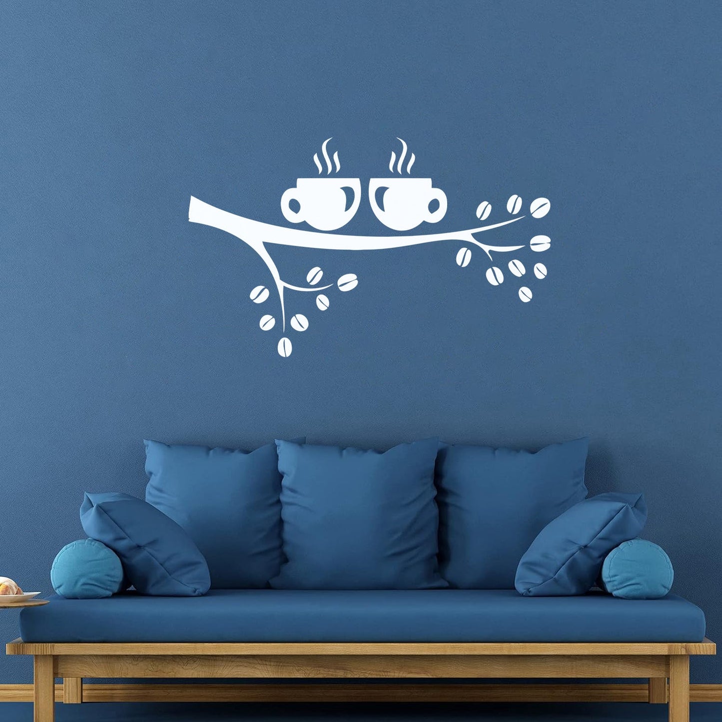 Branch Coffee Tree Cups Good Morning Engraving Stickers Can Modify And Add Information