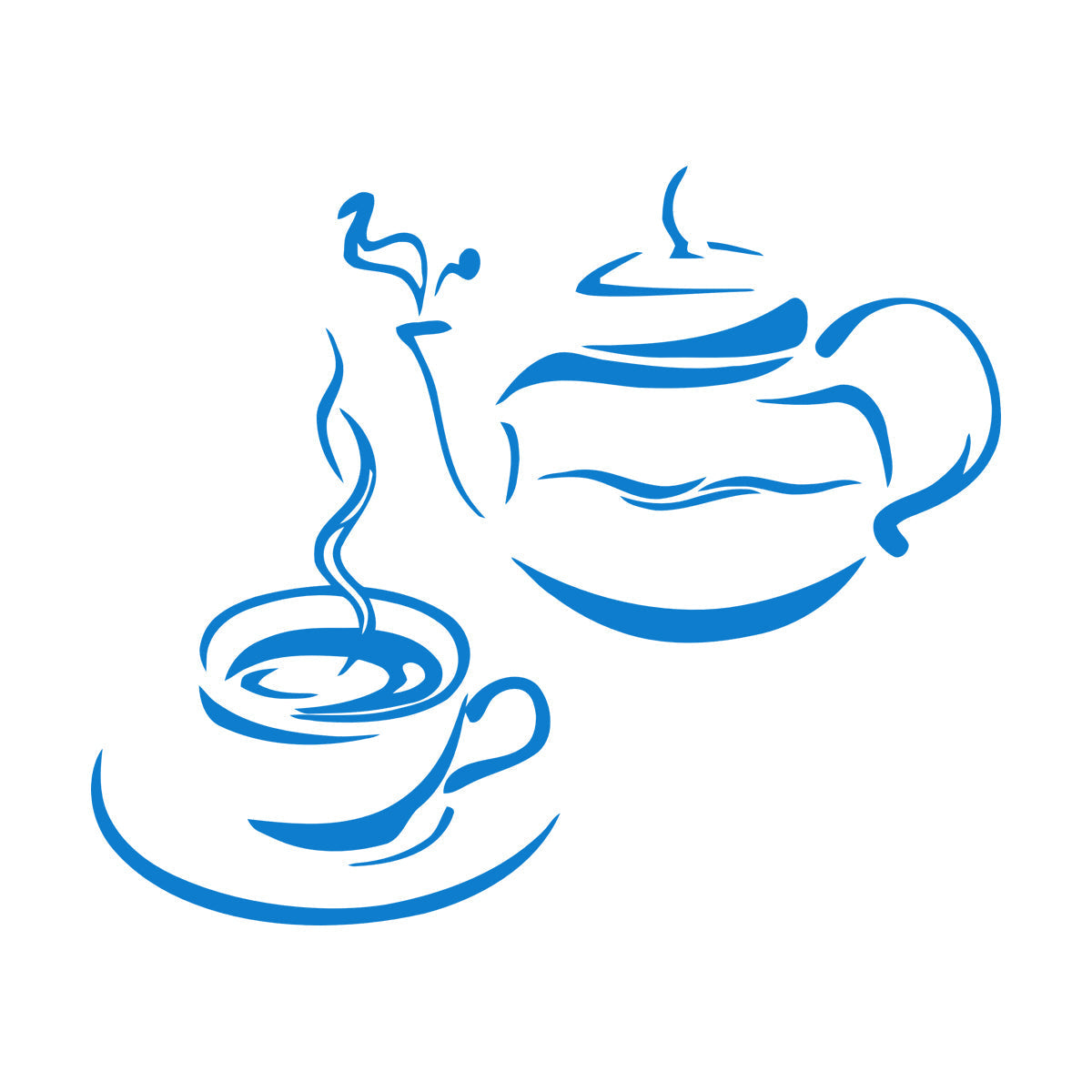 Lettering Decals Kitchen Tea Coffee Kettle Cup Restaurant Art Decoration