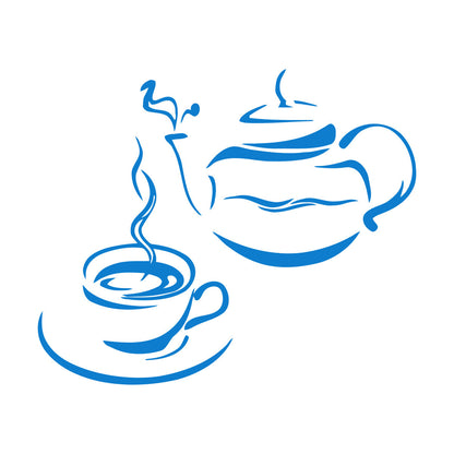Lettering Decals Kitchen Tea Coffee Kettle Cup Restaurant Art Decoration