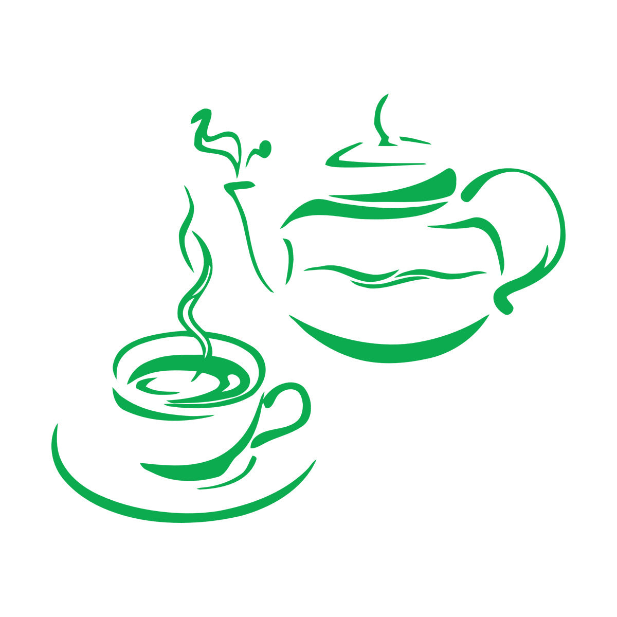 Lettering Decals Kitchen Tea Coffee Kettle Cup Restaurant Art Decoration