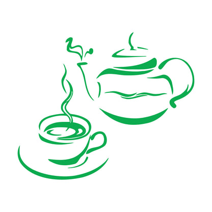 Lettering Decals Kitchen Tea Coffee Kettle Cup Restaurant Art Decoration