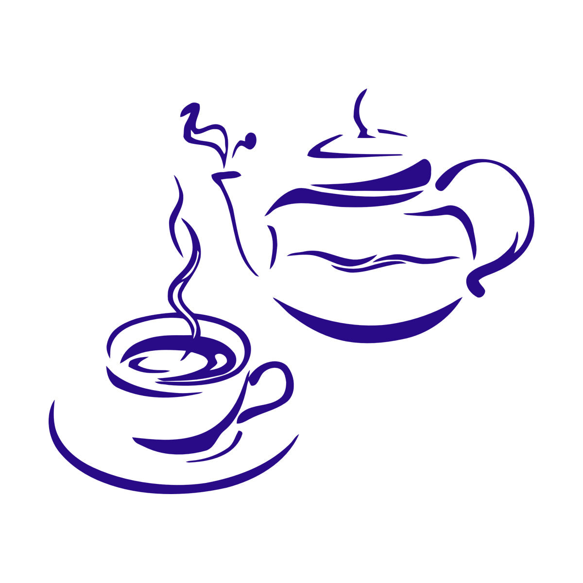 Lettering Decals Kitchen Tea Coffee Kettle Cup Restaurant Art Decoration