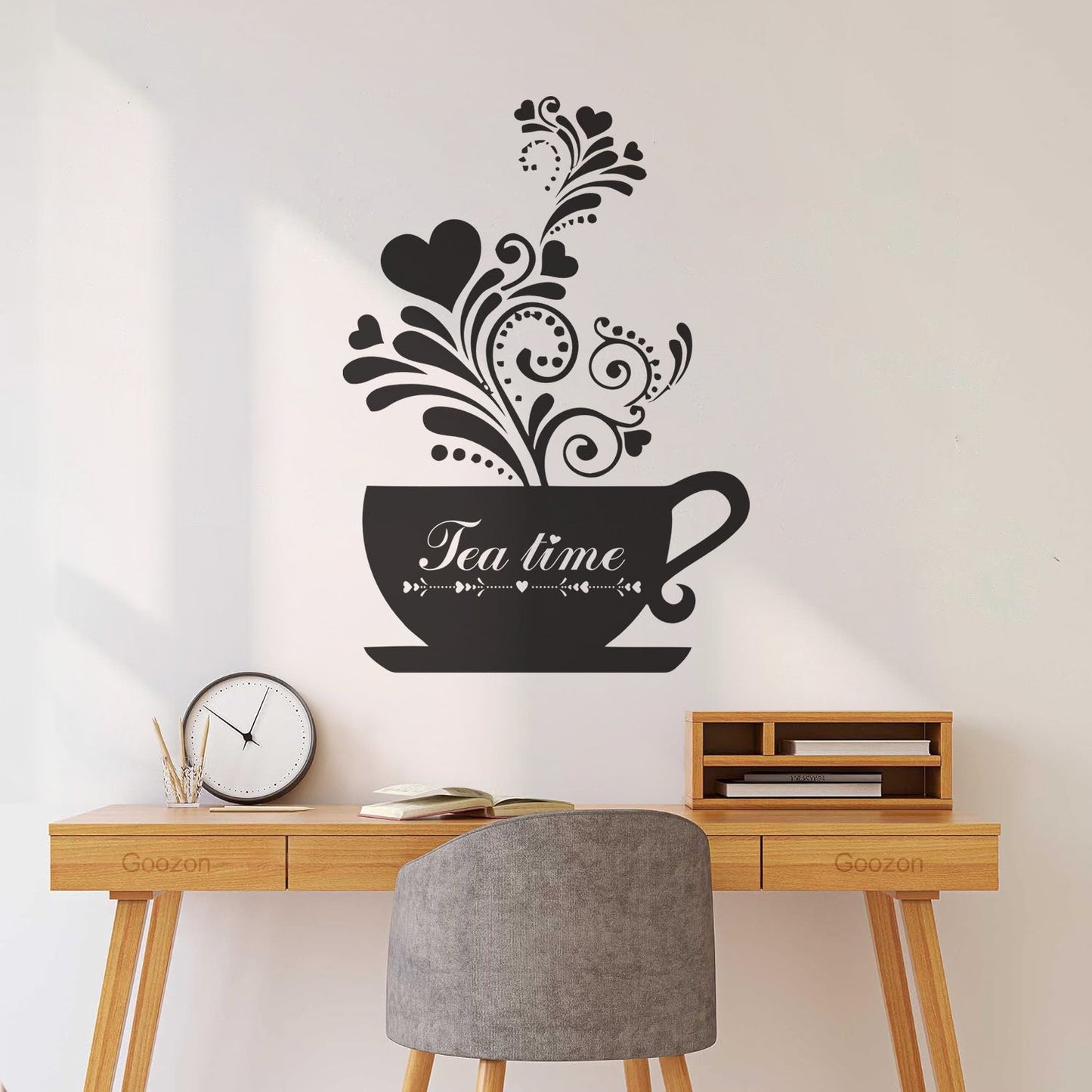 Wall Decals Pvc Tea Coffee Cup Cool Kitchen Wall Beautification
