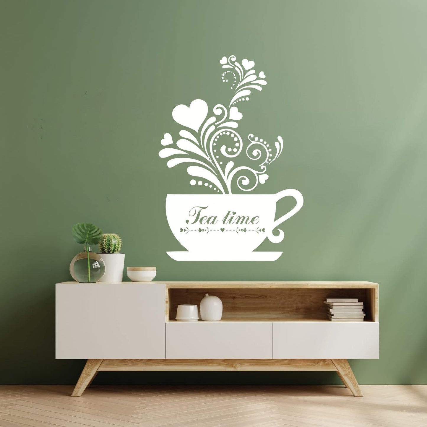 Wall Decals Pvc Tea Coffee Cup Cool Kitchen Wall Beautification