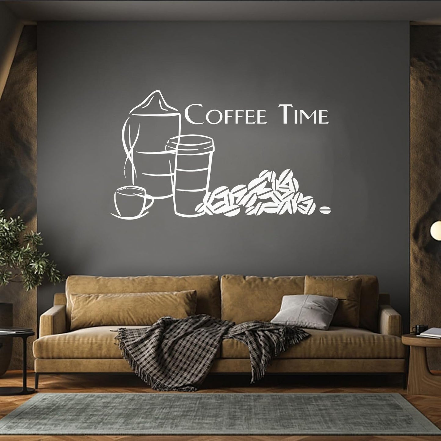 Lettering Stickers Great Quotes Kitchen Coffee Time Car Body Decoration