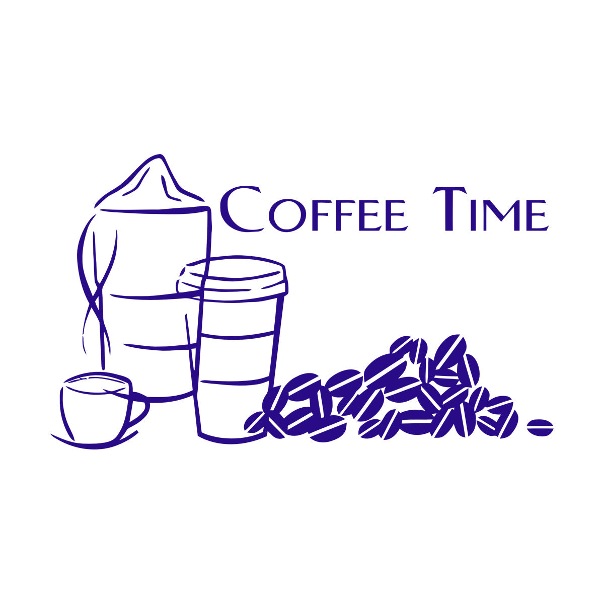 Lettering Stickers Great Quotes Kitchen Coffee Time Car Body Decoration