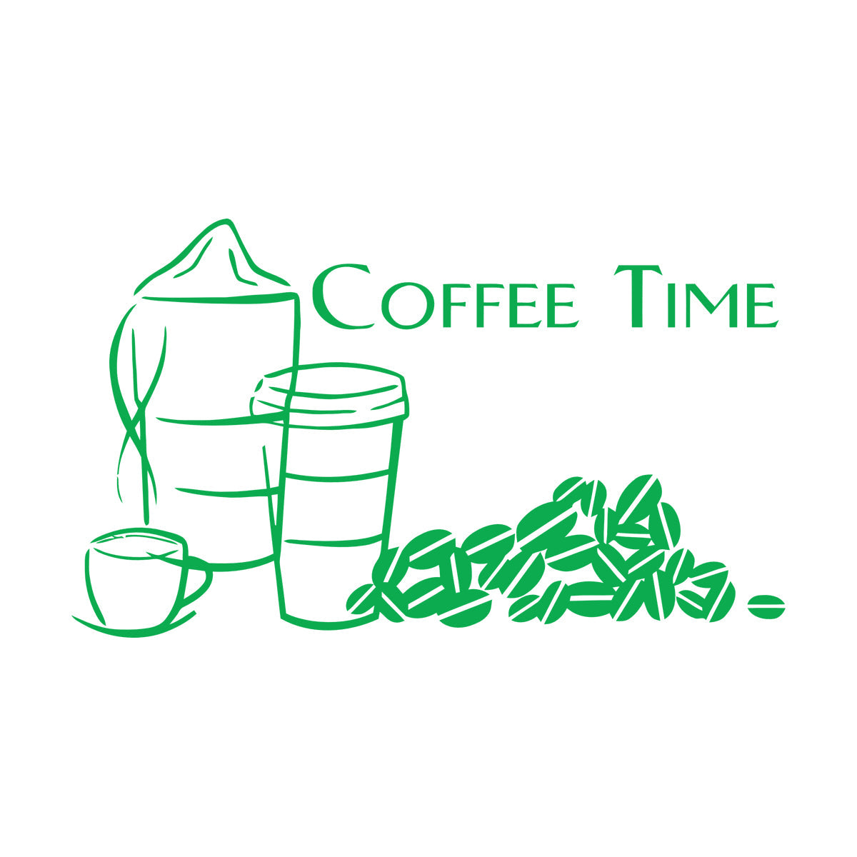 Lettering Stickers Great Quotes Kitchen Coffee Time Car Body Decoration