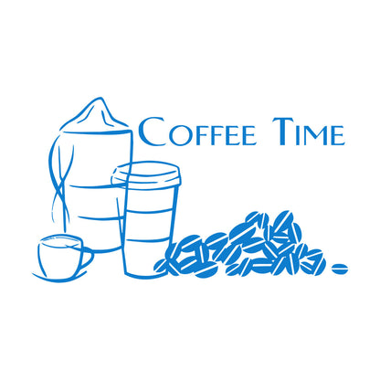 Lettering Stickers Great Quotes Kitchen Coffee Time Car Body Decoration