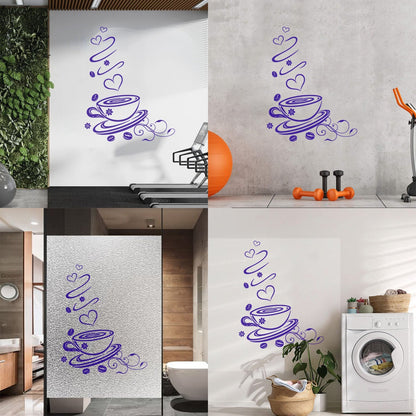 Coffee Shop Cup Kitchen Ation Wall Decals Store Decoration