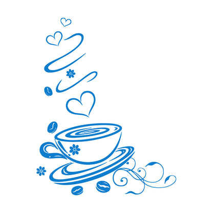 Coffee Shop Cup Kitchen Ation Wall Decals Store Decoration
