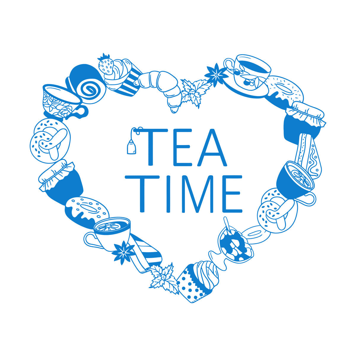 Vinyl Wall Decals Cookies Croissants Tea Coffee Pancake Tattoo Culture