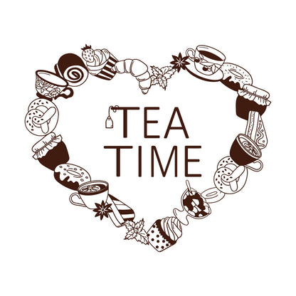 Vinyl Wall Decals Cookies Croissants Tea Coffee Pancake Tattoo Culture