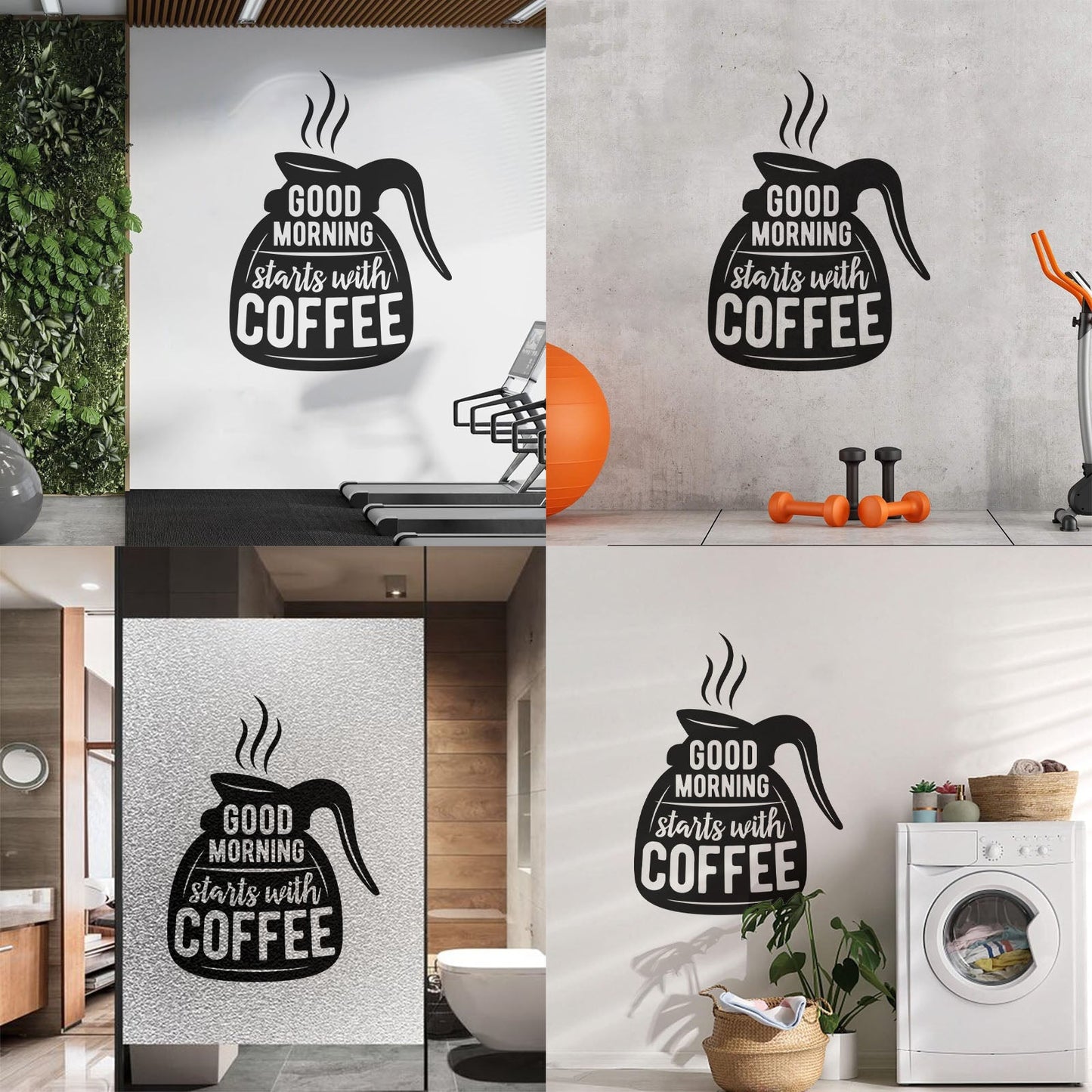 Engraving Decals Words On Coffee Pot Quotes About Coffee Removable Without Leaving Glue