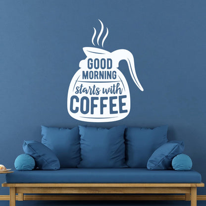 Engraving Decals Words On Coffee Pot Quotes About Coffee Removable Without Leaving Glue