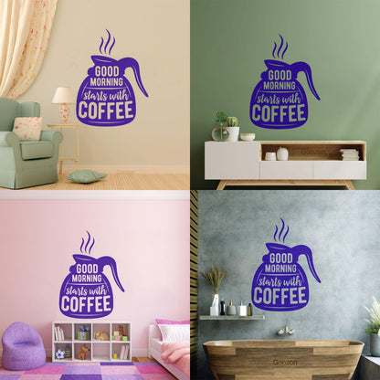 Engraving Decals Words On Coffee Pot Quotes About Coffee Removable Without Leaving Glue