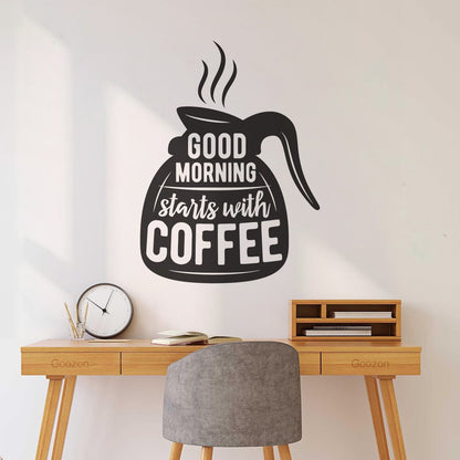 Engraving Decals Words On Coffee Pot Quotes About Coffee Removable Without Leaving Glue