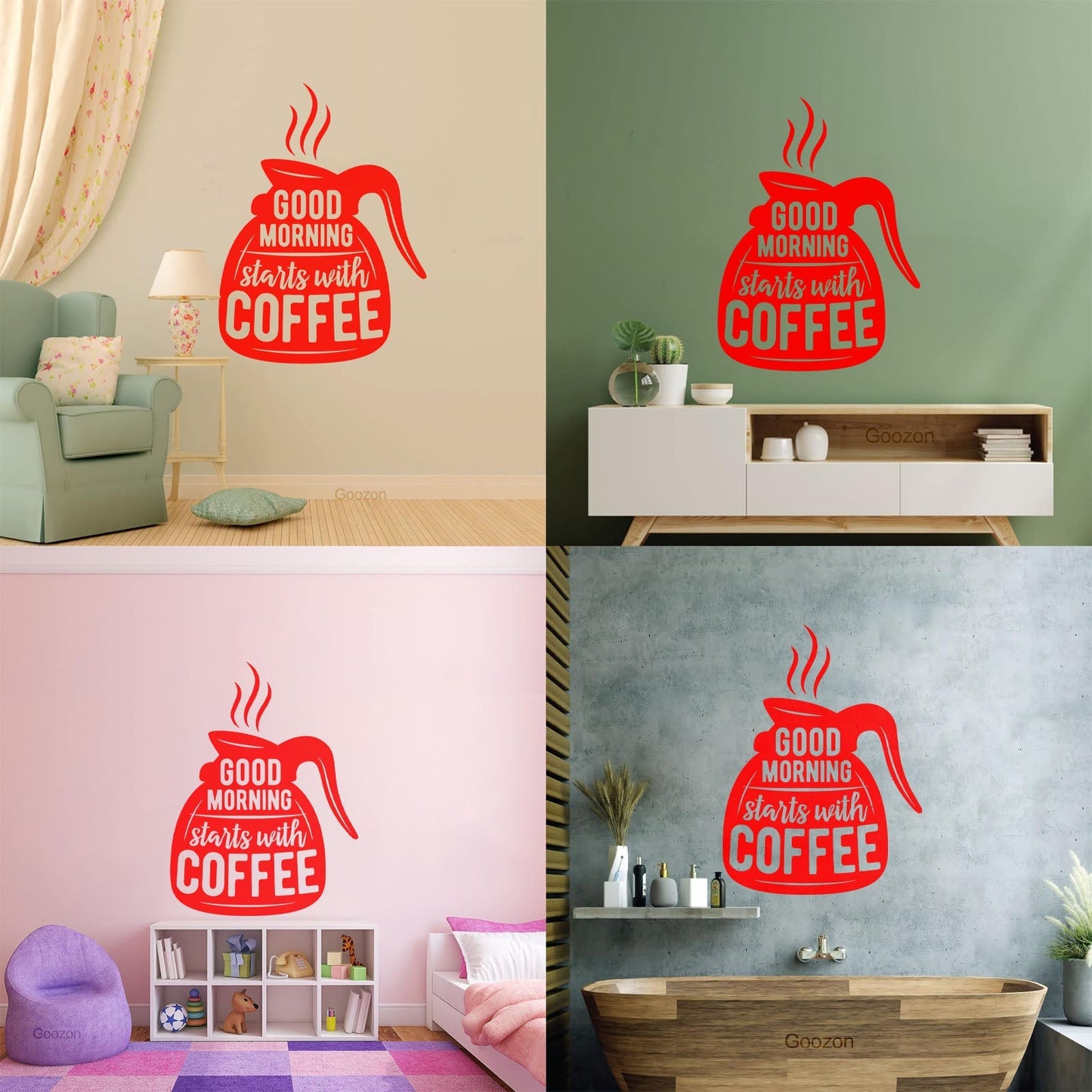 Engraving Decals Words On Coffee Pot Quotes About Coffee Removable Without Leaving Glue