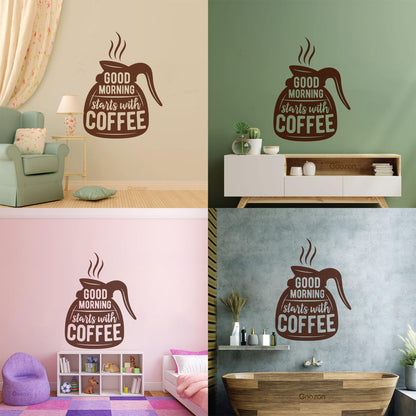 Engraving Decals Words On Coffee Pot Quotes About Coffee Removable Without Leaving Glue