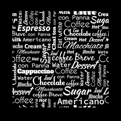 Mural And Wall Vinyl Decal Quote Words Coffee Dessert Tea Lettering Pattern Self Adhesive