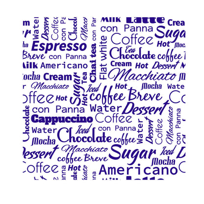 Mural And Wall Vinyl Decal Quote Words Coffee Dessert Tea Lettering Pattern Self Adhesive