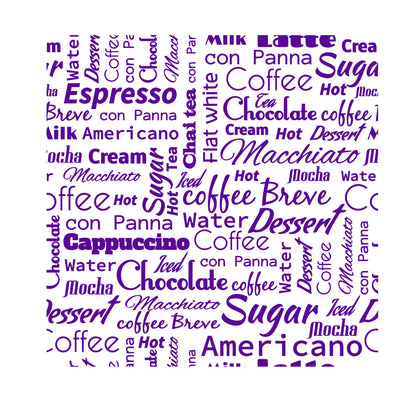 Mural And Wall Vinyl Decal Quote Words Coffee Dessert Tea Lettering Pattern Self Adhesive
