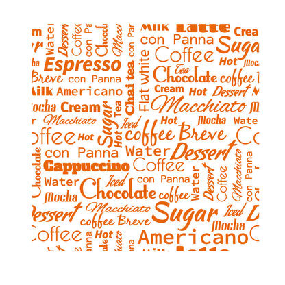 Mural And Wall Vinyl Decal Quote Words Coffee Dessert Tea Lettering Pattern Self Adhesive
