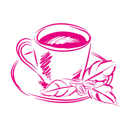 Tea Cup Coffee Cup Cute Cafe Kitchen Wall Stickers Paster Paper Do Not Damage The Wall Surface