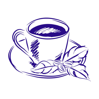 Tea Cup Coffee Cup Cute Cafe Kitchen Wall Stickers Paster Paper Do Not Damage The Wall Surface