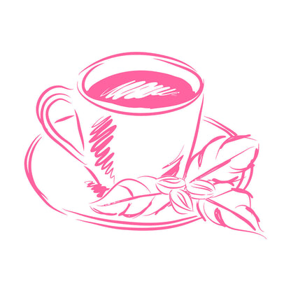 Tea Cup Coffee Cup Cute Cafe Kitchen Wall Stickers Paster Paper Do Not Damage The Wall Surface