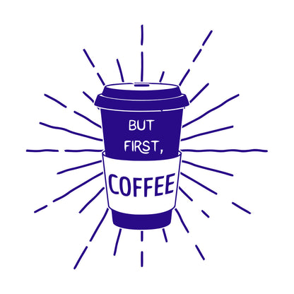 Fine Carving Stickers Words Quotes But First Coffee Restaurant Cafe Equipped With Transfer Film Kit