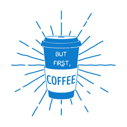 Fine Carving Stickers Words Quotes But First Coffee Restaurant Cafe Equipped With Transfer Film Kit