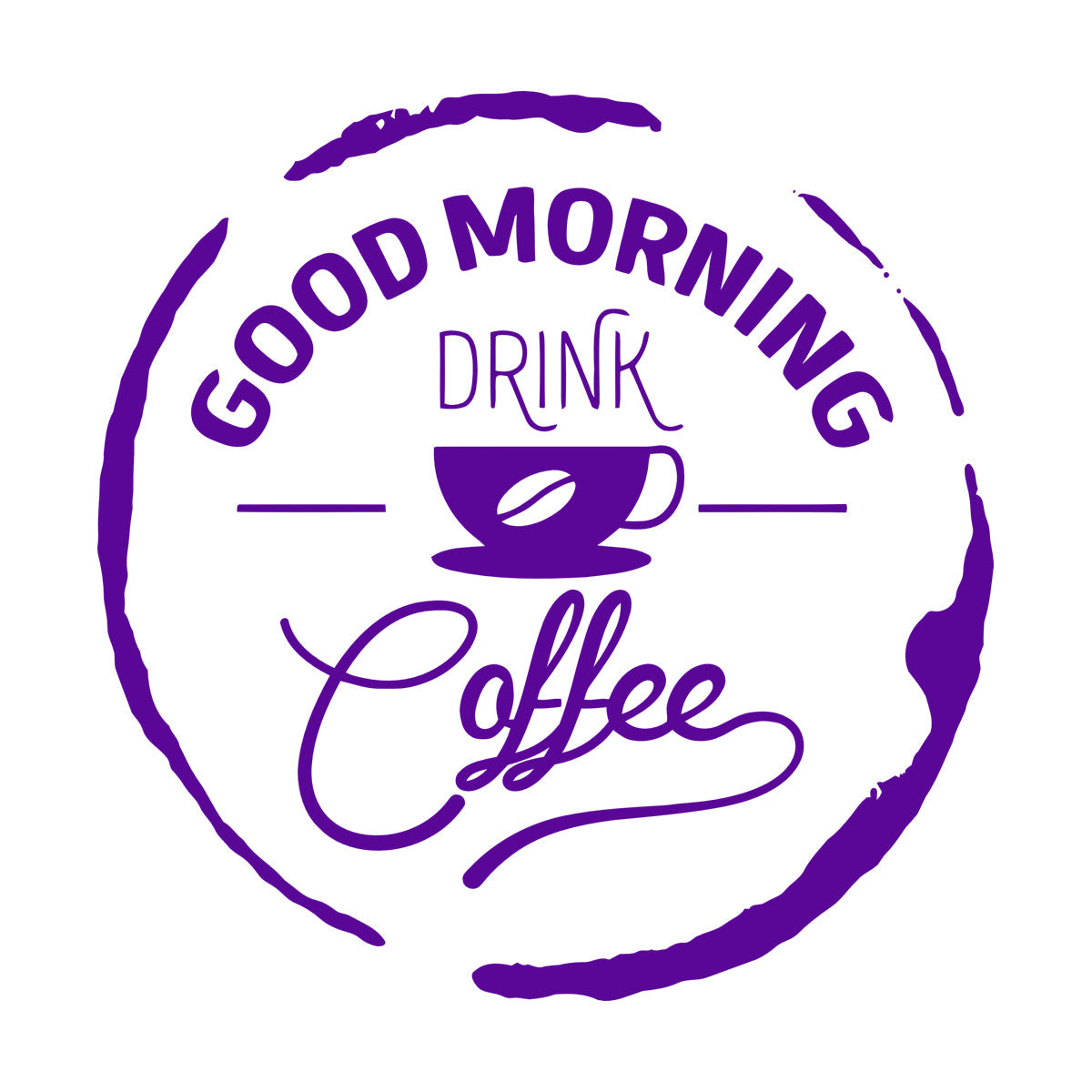 Wall Stickers Words Quotes Good Morning Drink Coffee Easy Installation