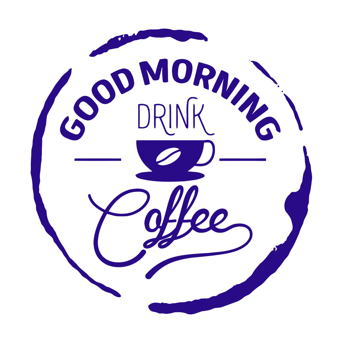 Wall Stickers Words Quotes Good Morning Drink Coffee Easy Installation