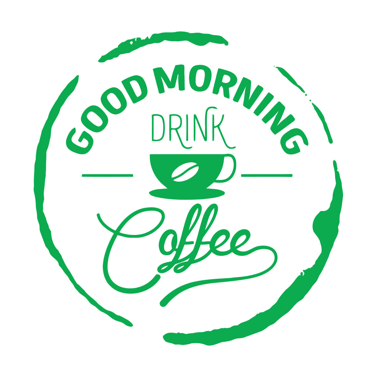 Wall Stickers Words Quotes Good Morning Drink Coffee Easy Installation