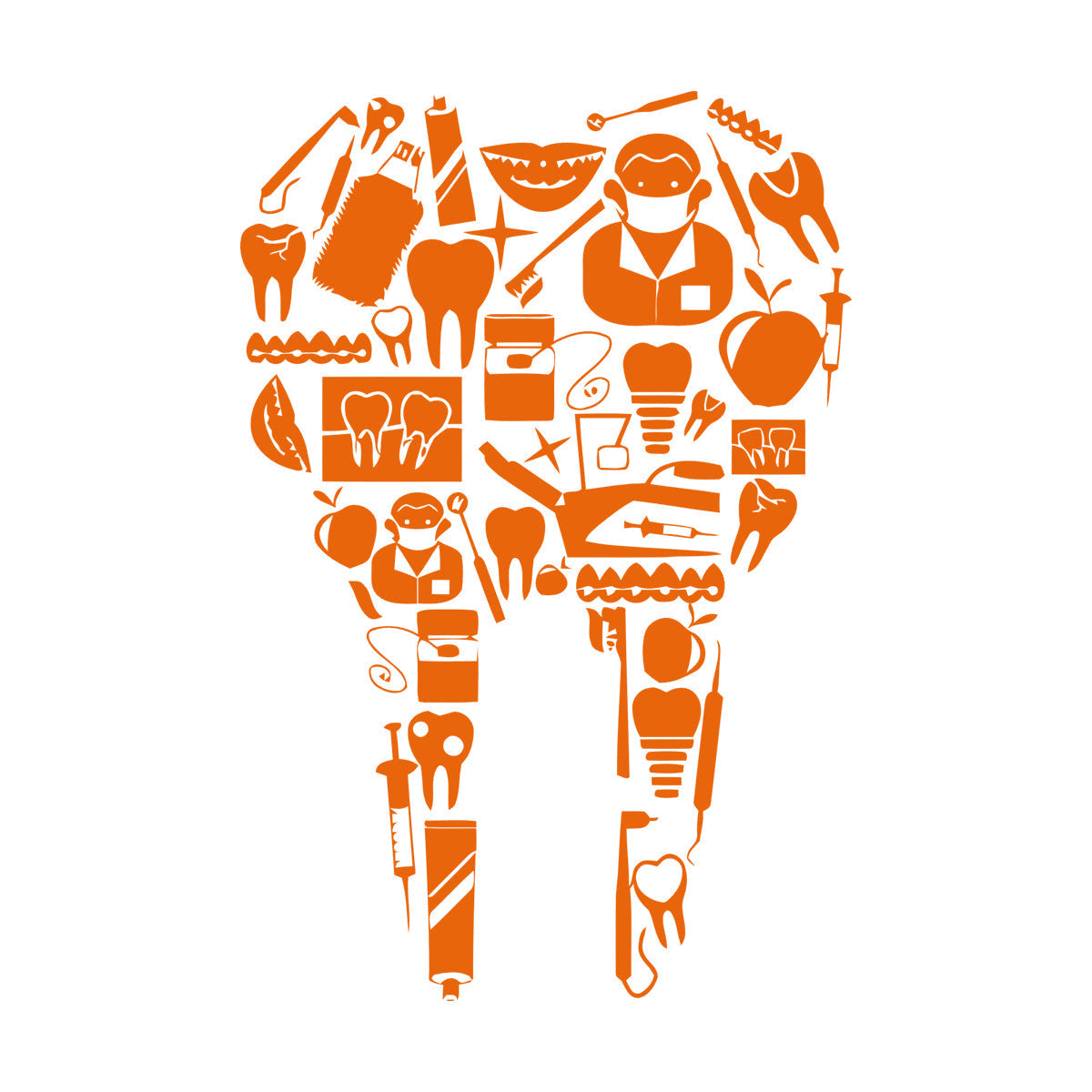 Vinyl Art Sticker Tooth Dentist Tools Dentistry Dental Clinic Multiple Size Options