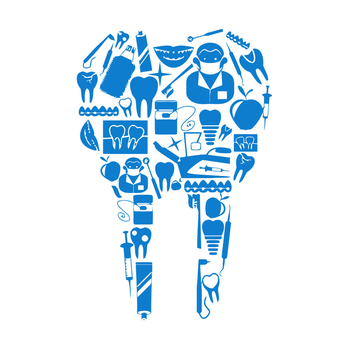 Vinyl Art Sticker Tooth Dentist Tools Dentistry Dental Clinic Multiple Size Options