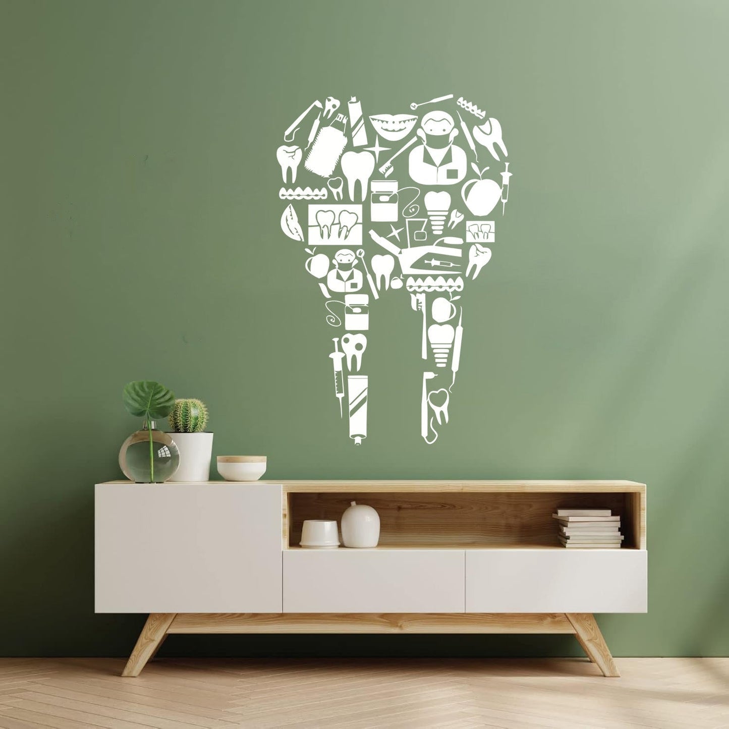 Vinyl Art Sticker Tooth Dentist Tools Dentistry Dental Clinic Multiple Size Options