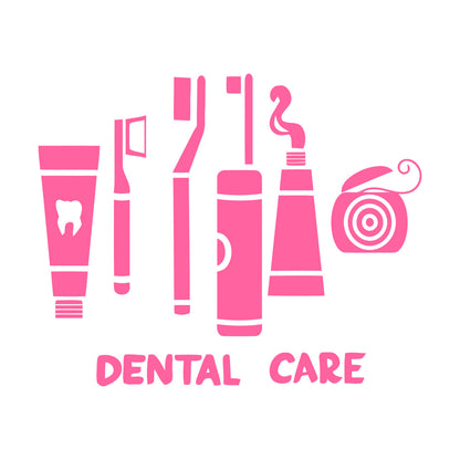 Engraving Stickers Dental Care Clinic Dentist Toothbrush Floss Waterproof