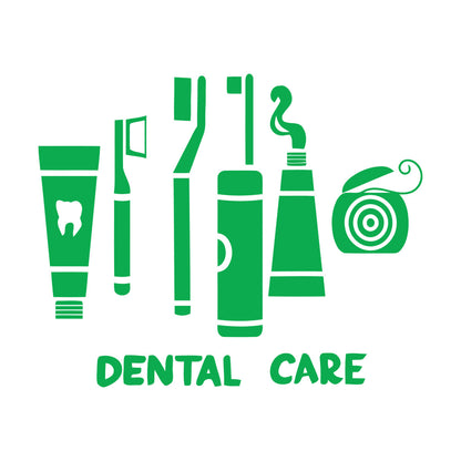 Engraving Stickers Dental Care Clinic Dentist Toothbrush Floss Waterproof
