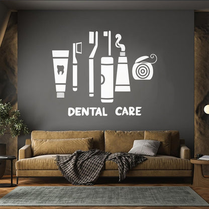 Engraving Stickers Dental Care Clinic Dentist Toothbrush Floss Waterproof