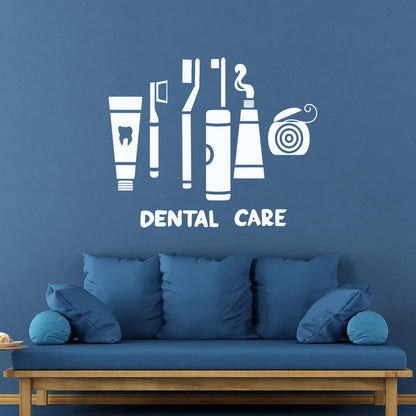 Engraving Stickers Dental Care Clinic Dentist Toothbrush Floss Waterproof