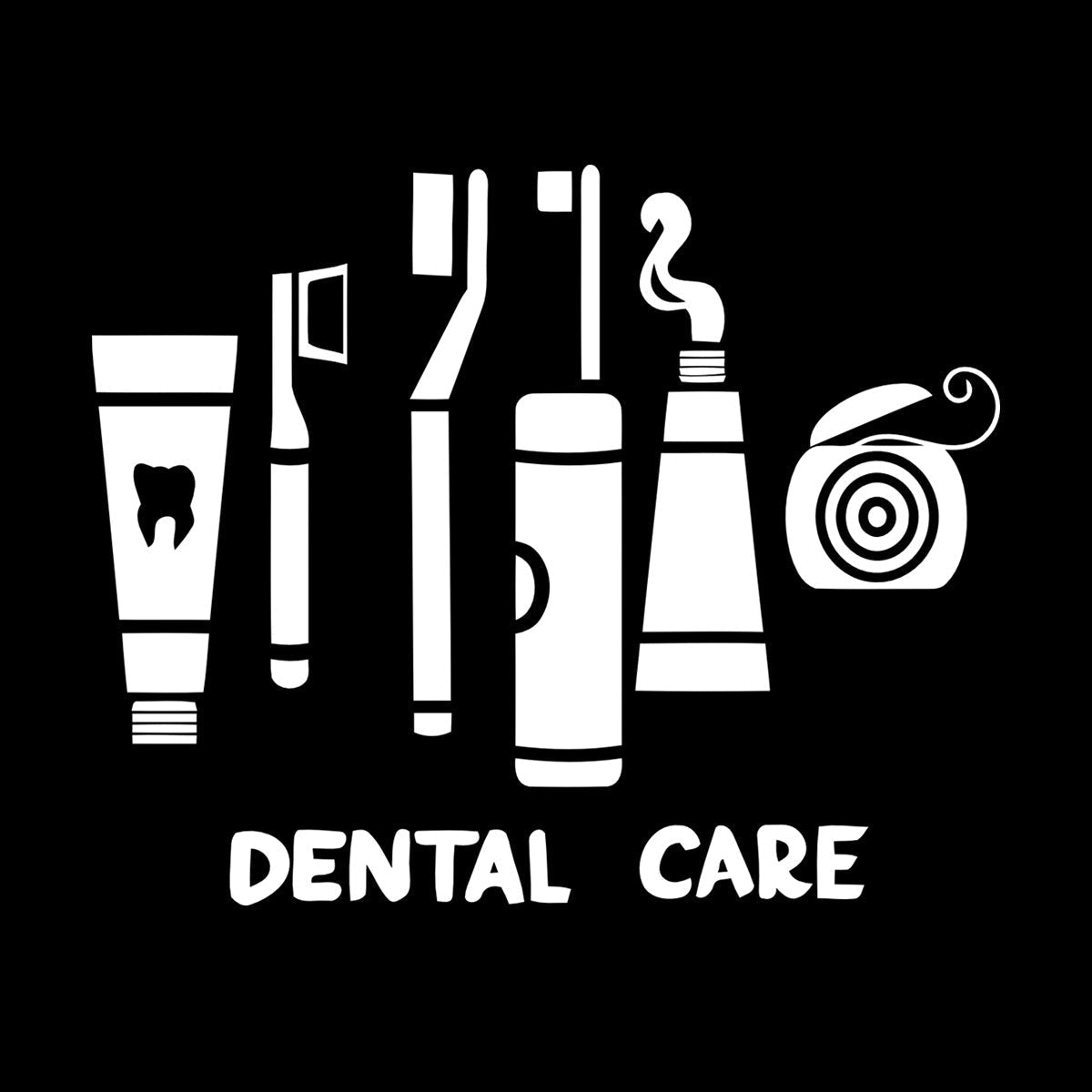Engraving Stickers Dental Care Clinic Dentist Toothbrush Floss Waterproof
