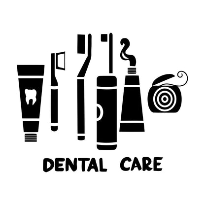 Engraving Stickers Dental Care Clinic Dentist Toothbrush Floss Waterproof
