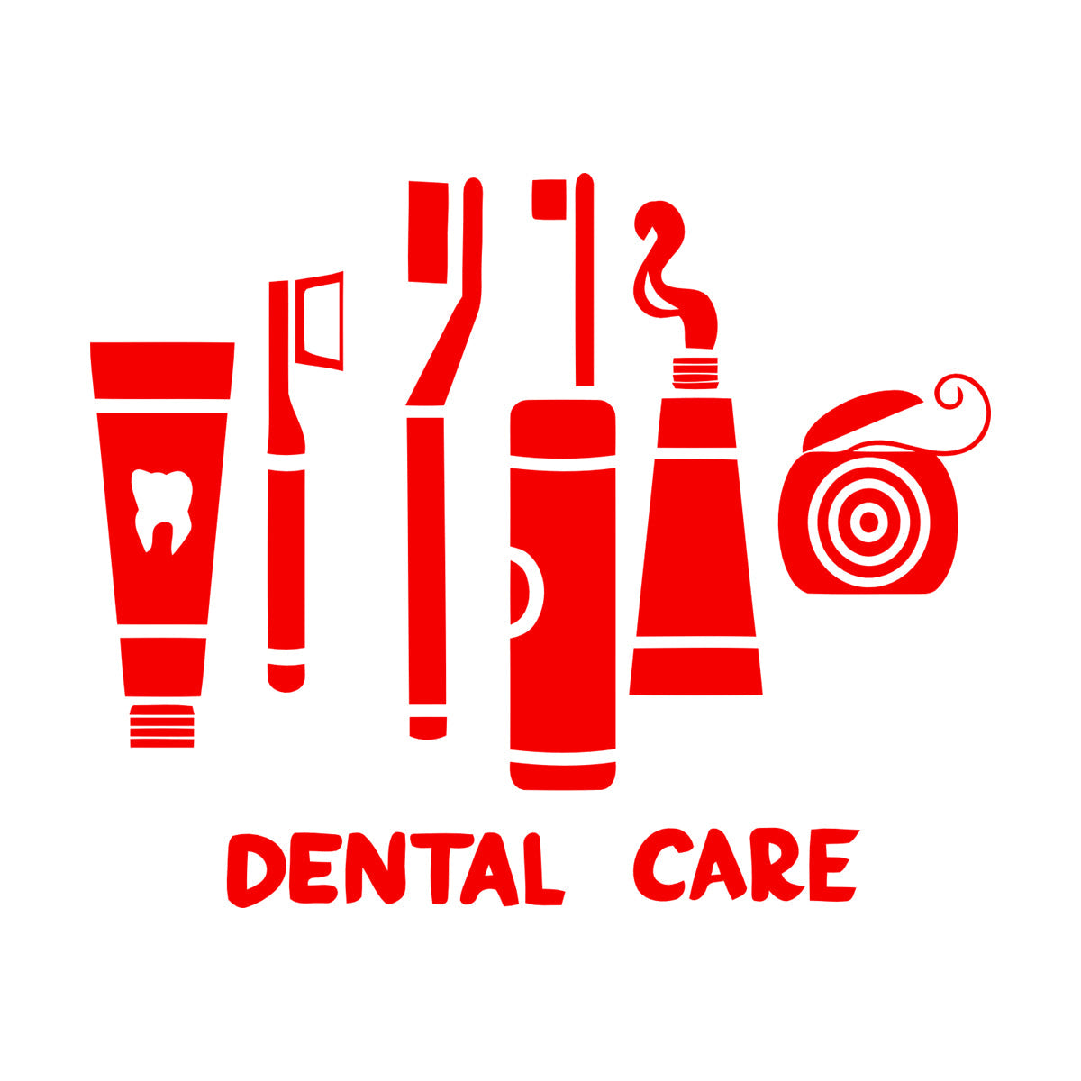 Engraving Stickers Dental Care Clinic Dentist Toothbrush Floss Waterproof