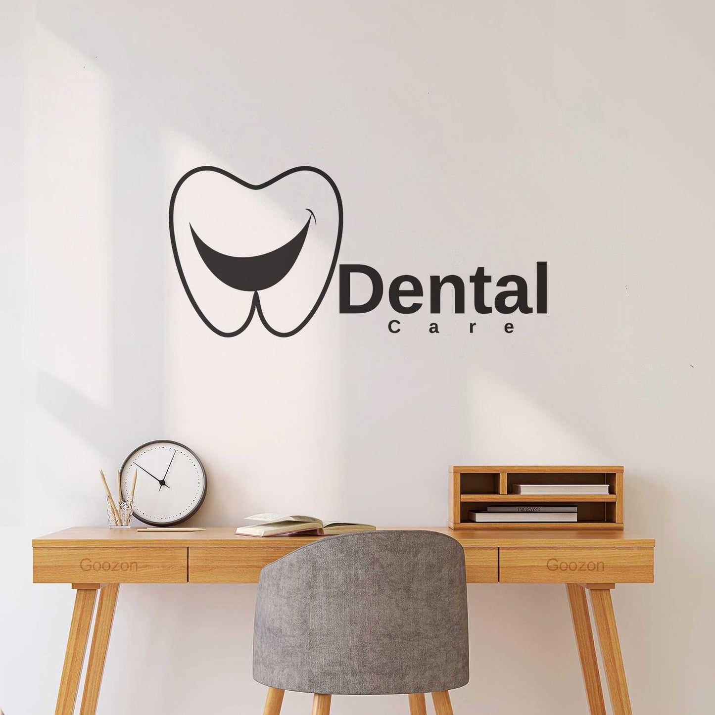 Lettering Stickers Creative Dental Care Center Dentist Tooth Smilingl Can Modify And Add Information