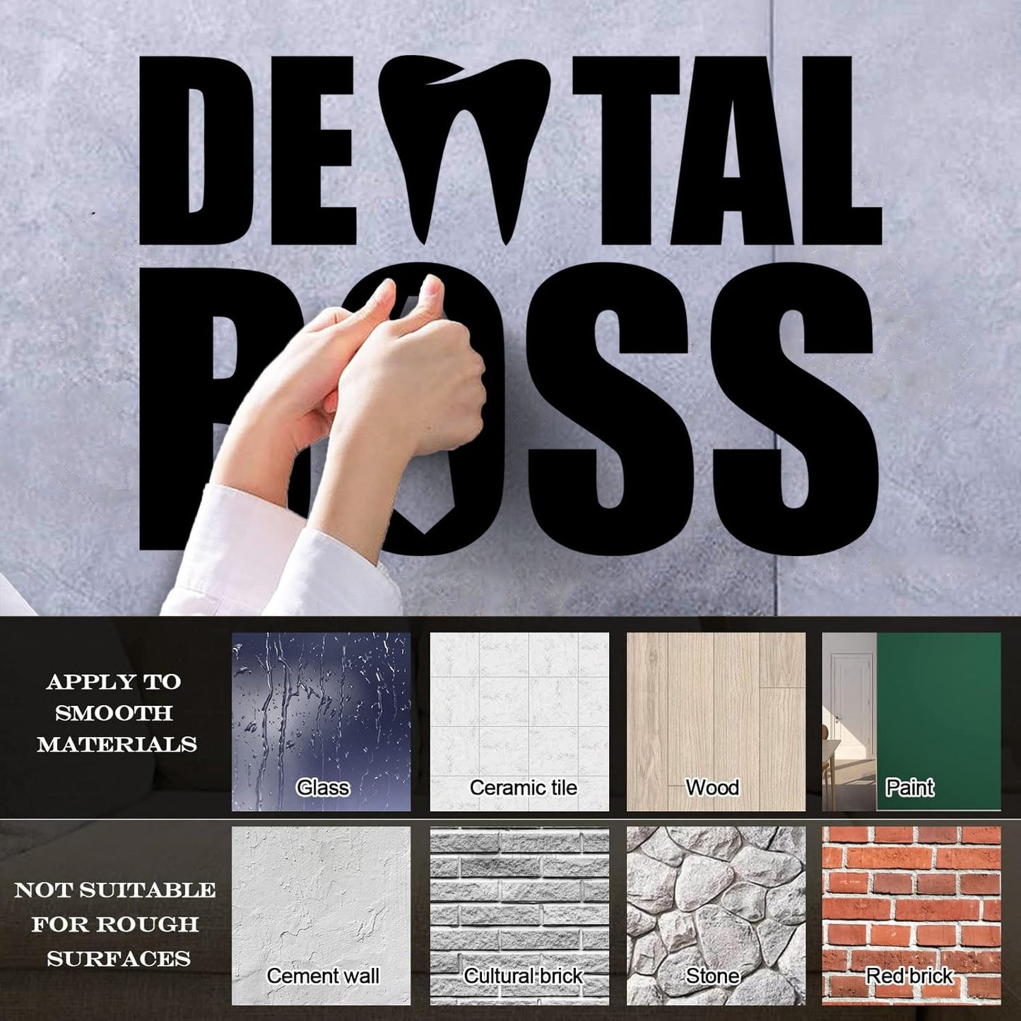 Wall Decals Paster Paper Dental Boss Stomatology Dentist Clinic Toothg Art Decoration