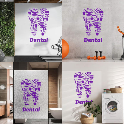 Wall Stickers Paster Paper Dental Clinic Dentists Tooth Tools Tattoo Culture