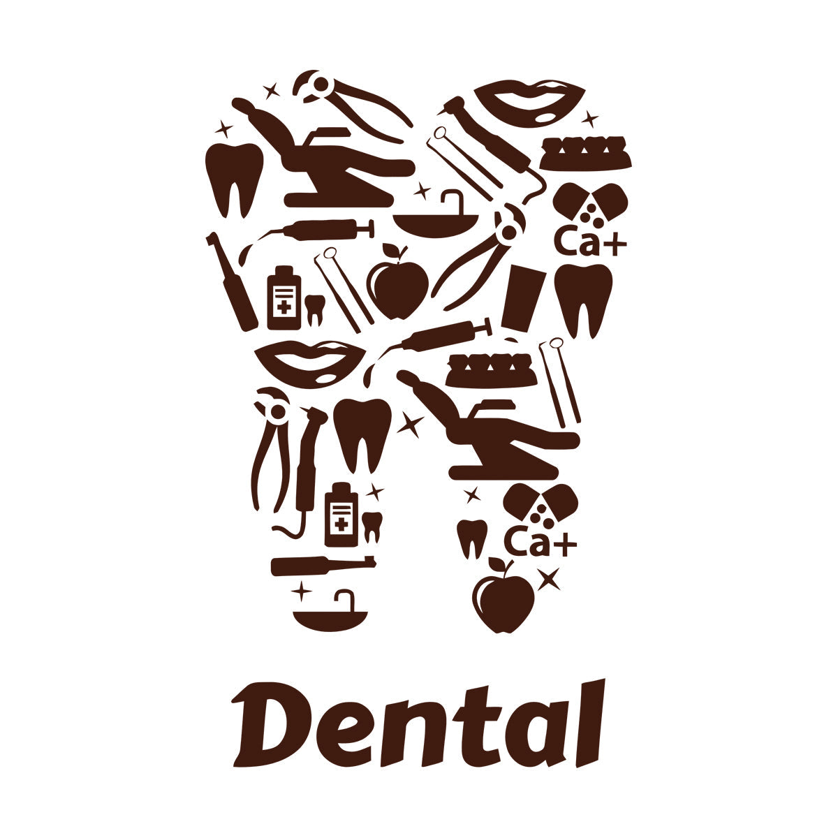 Wall Stickers Paster Paper Dental Clinic Dentists Tooth Tools Tattoo Culture