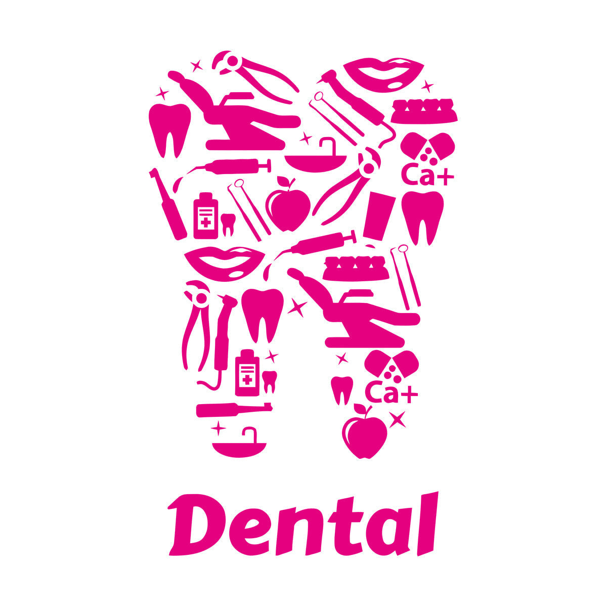 Wall Stickers Paster Paper Dental Clinic Dentists Tooth Tools Tattoo Culture