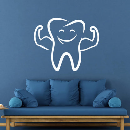 Fine Carving Decals Funny Tooth Smile Dentist Stomatology Dental Clinic Ig Multi Color Selection
